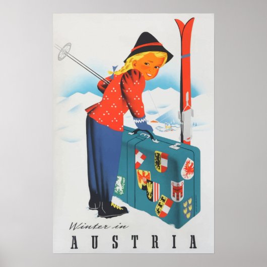 Winter in Österreich Vintage Poster (Vorne)