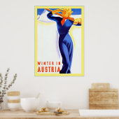 Winter in Österreich ~Vintage Travel Poster (Küche)