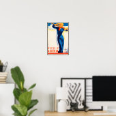 Winter in Österreich - Vintage Travel Poster (Heimbüro)