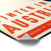 Winter in Österreich - Vintage Travel Poster (Ecke)