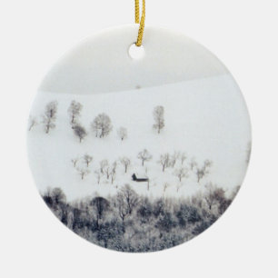 Winter in Paltinis - Rumänien Keramik Ornament