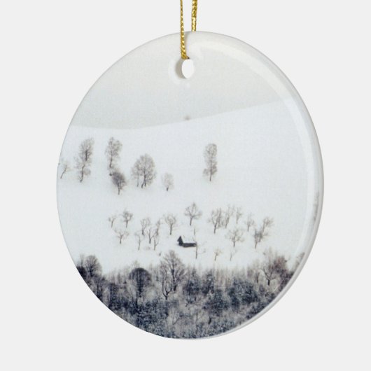 Winter in Paltinis - Rumänien Keramik Ornament (Links)