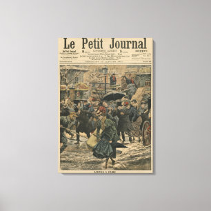 Winter in Paris, das in den Schlamm geht Leinwanddruck