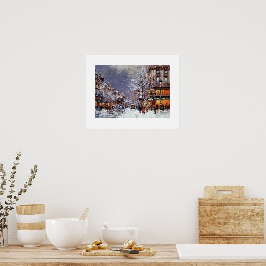 Winter in Paris. Fine Art Print Poster (Küche)