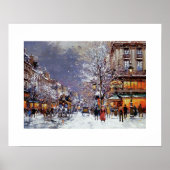 Winter in Paris. Fine Art Print Poster (Vorne)