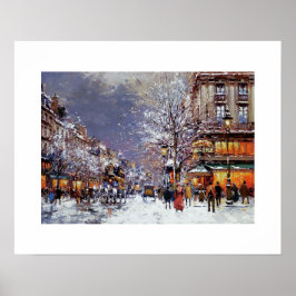 Winter in Paris. Fine Art Print Poster
