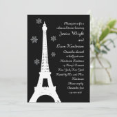 Winter in Paris Probe Abendessen Einladung (Stehend Vorderseite)