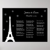Winter in Paris Sitzkarte Poster (Vorne)