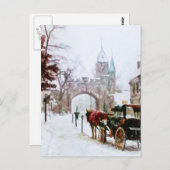 Winter in Quebec City von Shawna Mac Postcard Postkarte (Vorne/Hinten)