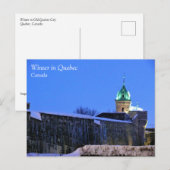 Winter in Quebec, Kanada Postkarte (Vorne/Hinten)