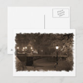 Winter in Sepia-Tönen Postkarte (Vorne/Hinten)