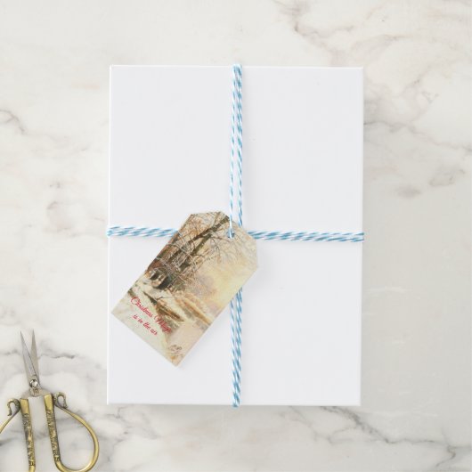 Winter in Spreewald, Geschenkanhänger (Mit Garn)