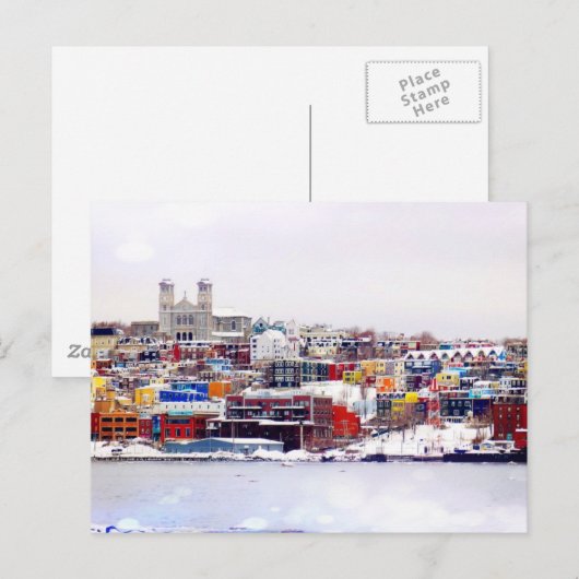 Winter in St. John's Postkarte (Vorne/Hinten)