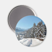Winter in St. Moritz Magnet (Vorderseite/Rückseite)