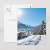 Winter in St. Moritz Postkarte (Vorne/Hinten)