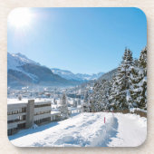 Winter in St. Moritz Untersetzer (Vorderseite)