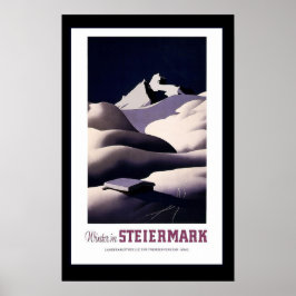 "Winter in Steiermark" Vintage Travel Poster