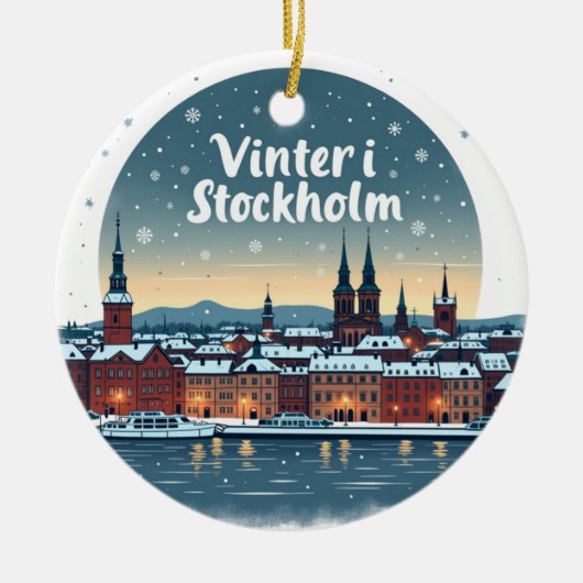 Winter in Stockholm Christmas Ornament (Vorne)
