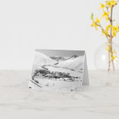 Winter in Sun Valley, Idaho, circa 1940 Karte (Gelbe Blume)