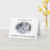 Winter in "The Northland" leere Grußkarte Karte (Gelbe Blume)