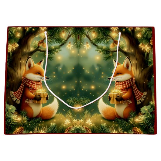 Winter in the Pines Große Geschenktüte (Vorderseite)