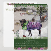 Winter in Thistlebrook Pferdeställe-Schrift Feiertagskarte (Vorne/Hinten)