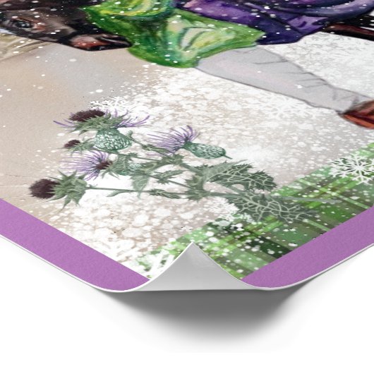 Winter in Thistlebrook Stables Poster (Ecke)