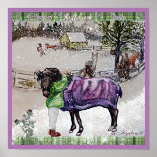Winter in Thistlebrook Stables Poster