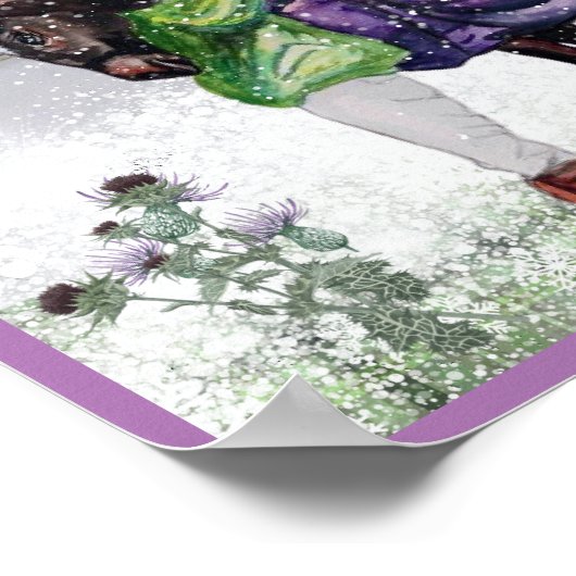 Winter in Thistlebrook Stables Poster (Ecke)