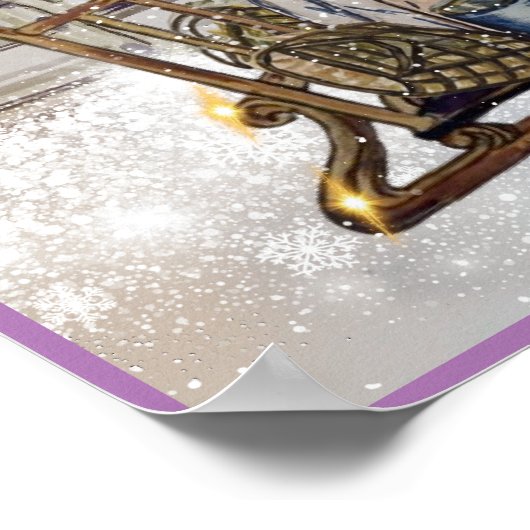 Winter in Thistlebrook Stables Poster (Ecke)