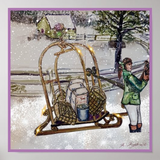 Winter in Thistlebrook Stables Poster (Vorne)