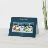 Winter in town Customisable folded greeting Card Karte (Vorderseite)