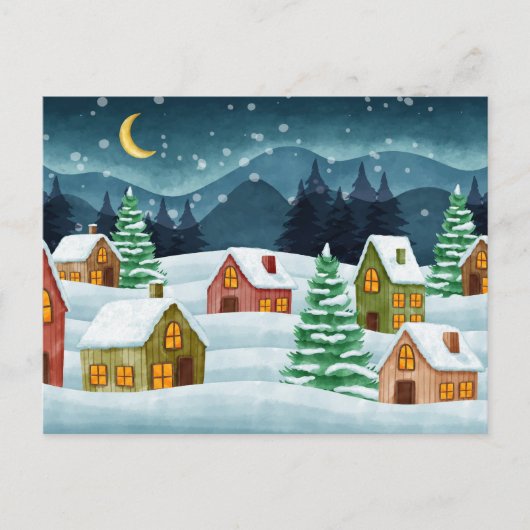 Winter in town postkarte (Vorderseite)
