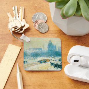 Winter in Union Square von Frederick Childe Hassam Schlüsselanhänger