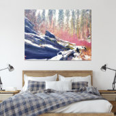 Winter in Wald Leinwanddruck (Insitu (Schlafzimmer))
