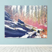 Winter in Wald Leinwanddruck (Insitu (Holzboden))