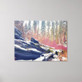 Winter in Wald Leinwanddruck (Vorderseite)