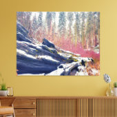 Winter in Wald Leinwanddruck (Insitu (Wohnzimmer))