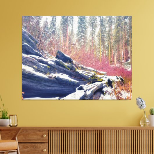 Winter in Wald Leinwanddruck (Insitu (Wohnzimmer))