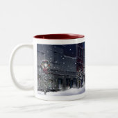 Winter in Waterville Zweifarbige Tasse (Links)