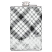 Winter in West Hills Farm 2 schwarze Pferde Flachmann (Rückseite)