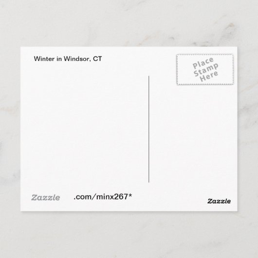 Winter in Windsor, CT Postcard Postkarte (Rückseite)