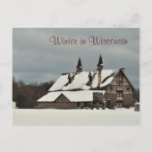 Winter in Wisconsin Feiertagspostkarte (Vorderseite)
