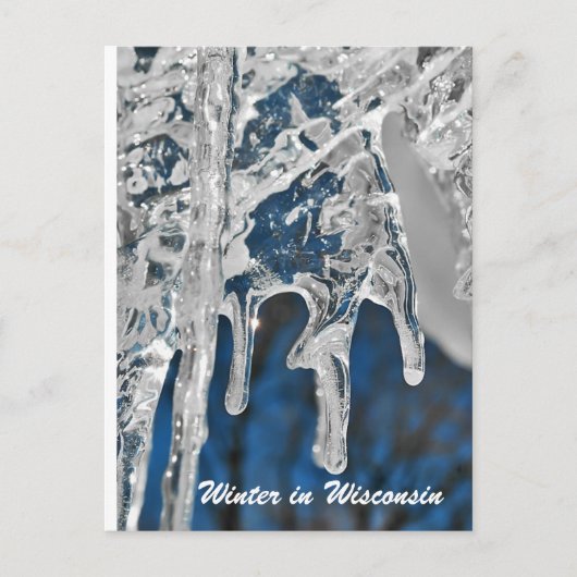 Winter in Wisconsin Postkarte (Vorderseite)