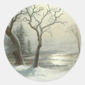 Winter in Yosemite von Albert Bierstadt Runder Aufkleber (Vorderseite)