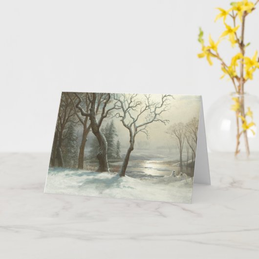 Winter in Yosemite von Albert Bierstadt Winter Karte (Gelbe Blume)