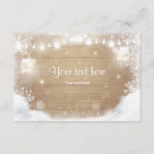 Winter Insert Card Schnee Rustikales Holz Mason Gl (Vorderseite)