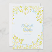 Winter Inspiriert Hochzeitsplanung mit Schneeflock Einladung (Vorderseite)