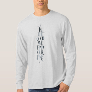 Winter-inspirierter Langarm-Shirt T-Shirt