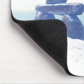 Winter inukshuk Mousepad (Ecke)